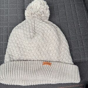 Adidas Light Gray Knit Beanie with Pom